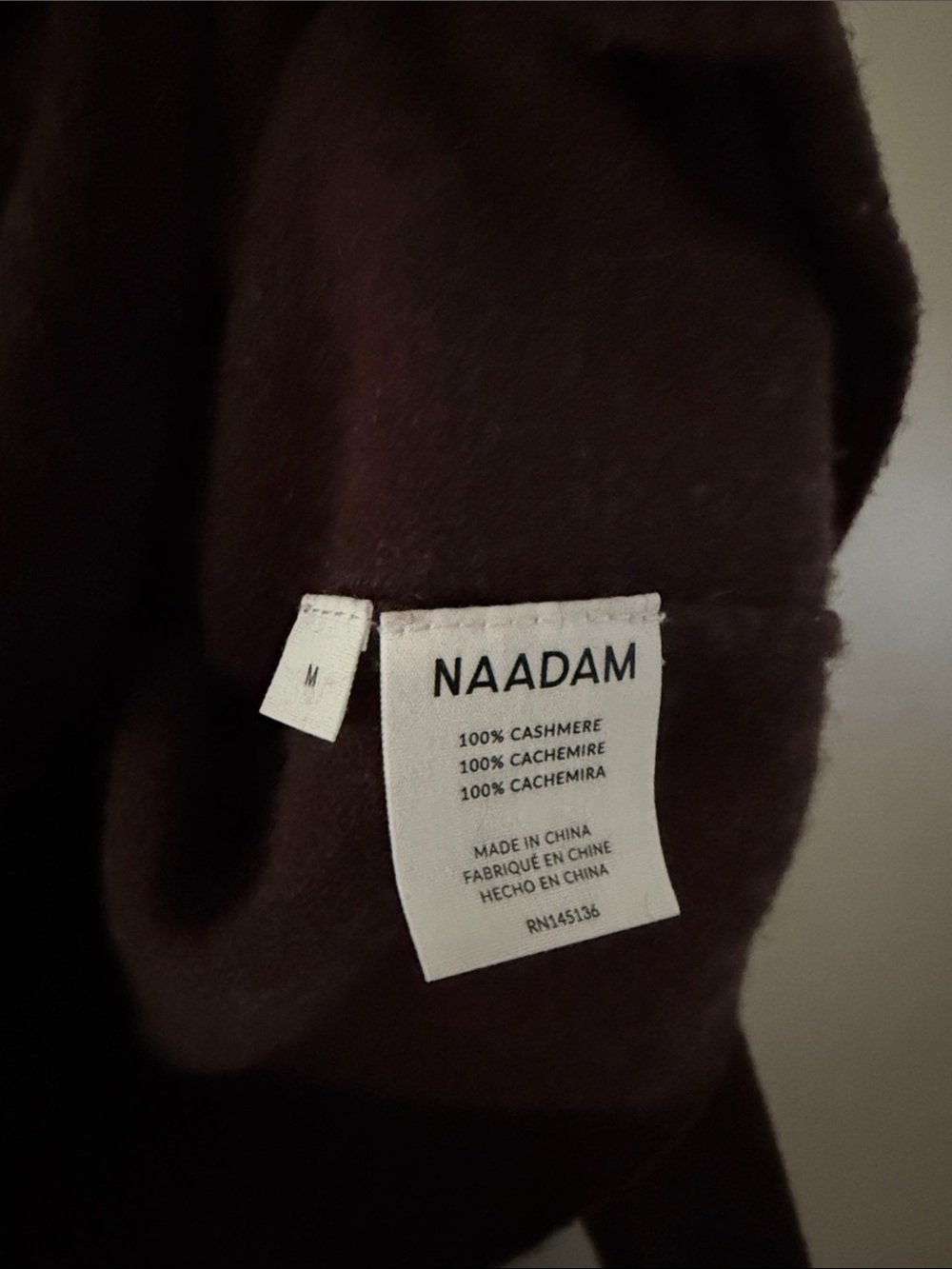 NAADAM Oversized Cashmere Rugby Polo (medium) - Picture 3 of 4